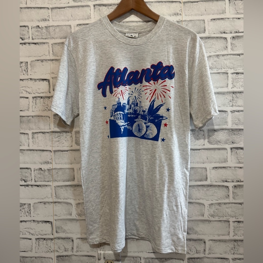 NWT! Men’s Where I’m From~ USA Atlanta skyline gray t-shirt Size Medium